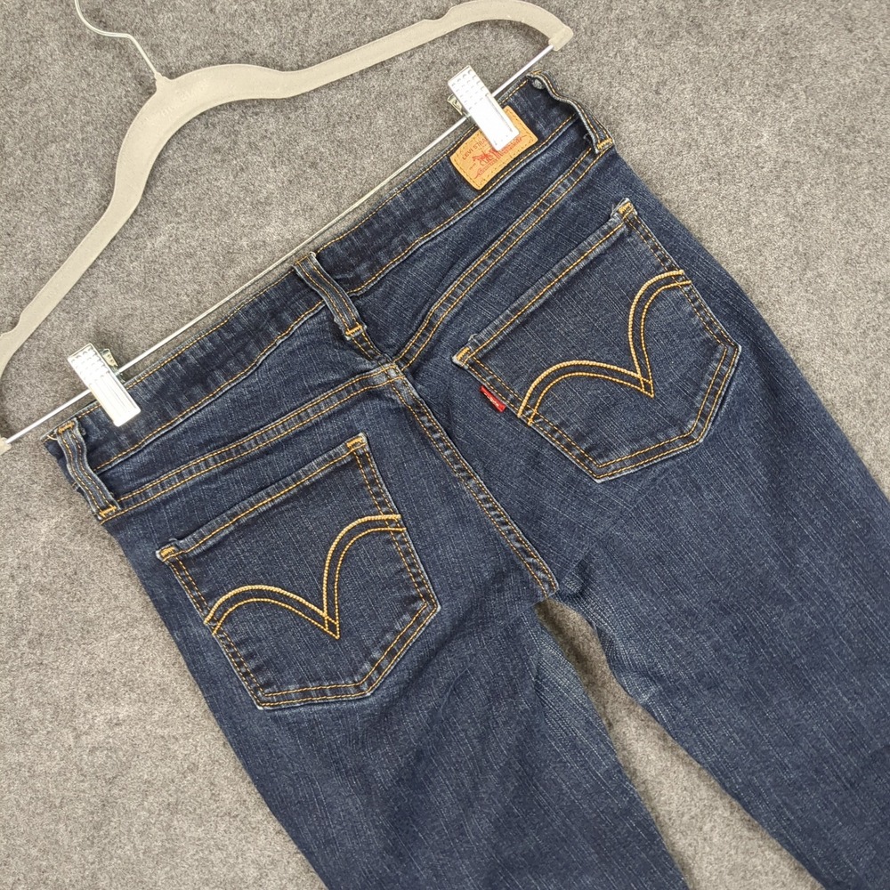 Levi's Womens Skinny Jeans Dark Wash Blue‎ Cotton Blend Size 26x28